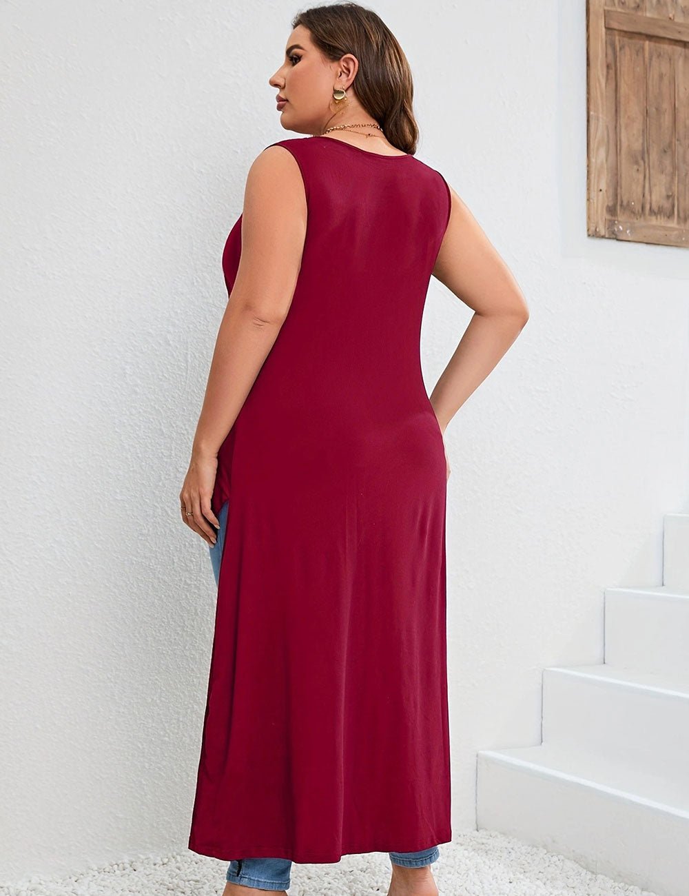 Women Plus Size High Low Hem Tank Top | PRUSES - PRUSES