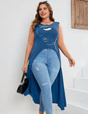 Women Plus Size High Low Hem Tank Top | PRUSES - PRUSES