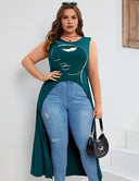 Women Plus Size High Low Hem Tank Top | PRUSES - PRUSES