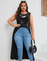 Women Plus Size High Low Hem Tank Top | PRUSES - PRUSES