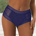 Women Plus Size High Quality Floral Lace Sexy High Waist Panty - PRUSES