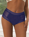 Women Plus Size High Quality Floral Lace Sexy High Waist Panty - PRUSES