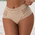 Women Plus Size High Quality Floral Lace Sexy High Waist Panty - PRUSES