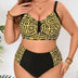 Women Plus Size High waist bikini two piece swimsuit - PRUSES
