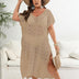 Women Plus Size Hollow Deep V Neck Cover Up | PRUSES - PRUSES