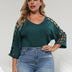 Women Plus Size Hollow Out Mesh Tops Loose | PRUSES - PRUSES