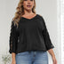 Women Plus Size Hollow Out Mesh Tops Loose | PRUSES - PRUSES