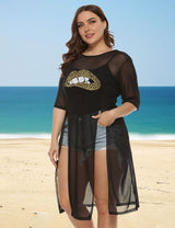 Women Plus Size Irregular Slit Cover Up | PRUSES - PRUSES