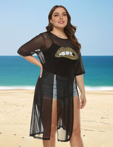 Women Plus Size Irregular Slit Cover Up | PRUSES - PRUSES