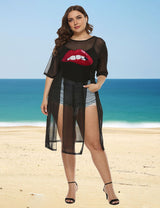 Women Plus Size Irregular Slit Cover Up | PRUSES - PRUSES