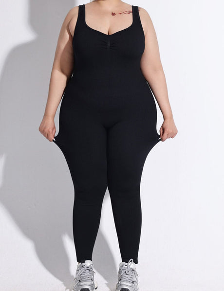 Women Plus Size Jumpsuit Seamless Hip Lift Yoga Wear | PRUSES - PRUSES