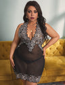 Women Plus Size Lace Babydoll Nightwear - PRUSES