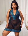 Women Plus Size Lace Babydoll Nightwear - PRUSES
