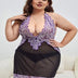 Women Plus Size Lace Babydoll Nightwear - PRUSES