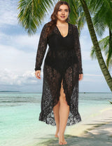 Women Plus Size Lace Beach Dress Cover Up | PRUSES - PRUSES