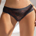 Women Plus Size Lace Crotchless Panty - PRUSES