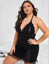 Women Plus Size Lace Halterneck Babydoll | PRUSES - PRUSES