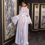 Women Plus Size Lace Mesh See - Through Robe | PRUSES - PRUSES