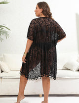 Women Plus Size Lace See - Through Cover - Up | PRUSES - PRUSES