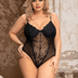 Women Plus Size Lace Sexy Bodysuit Nightwear - PRUSES