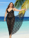 Women Plus Size Lace Spaghetti Strap Cover Up - PRUSES