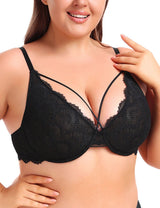 Women Plus Size Lace Splicing Thoracic Support Bra | PRUSES - PRUSES