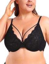 Women Plus Size Lace Splicing Thoracic Support Bra | PRUSES - PRUSES