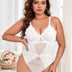Women Plus Size Lace Teddy - PRUSES