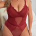 Women Plus Size Lace Teddy - PRUSES