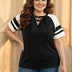 Women Plus Size Lace Up Front Tops | PRUSES - PRUSES