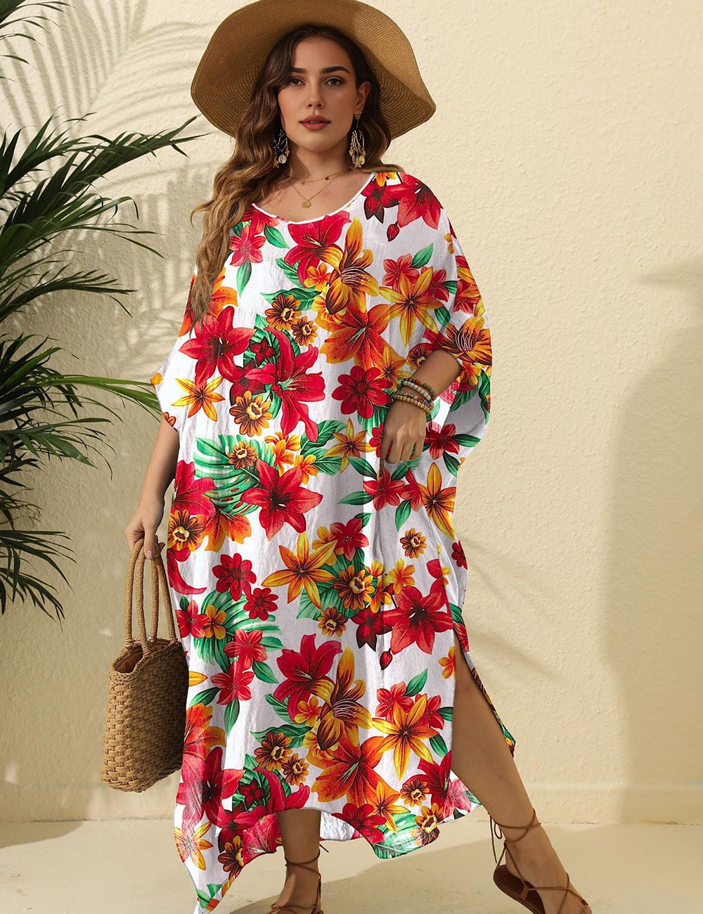 Women Plus Size Large Floral Loose | PRUSES - PRUSES