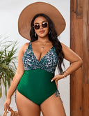 Women Plus Size Leopard Print Fat Lady Bikini - PRUSES