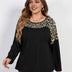 Women Plus Size Leopard Print Long Sleeve T Shirt | PRUSES - PRUSES