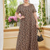 Women Plus Size Leopard Print Maxi Dress | PRUSES - PRUSES