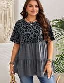 Women Plus Size Leopard print T-shirt | PRUSES - PRUSES