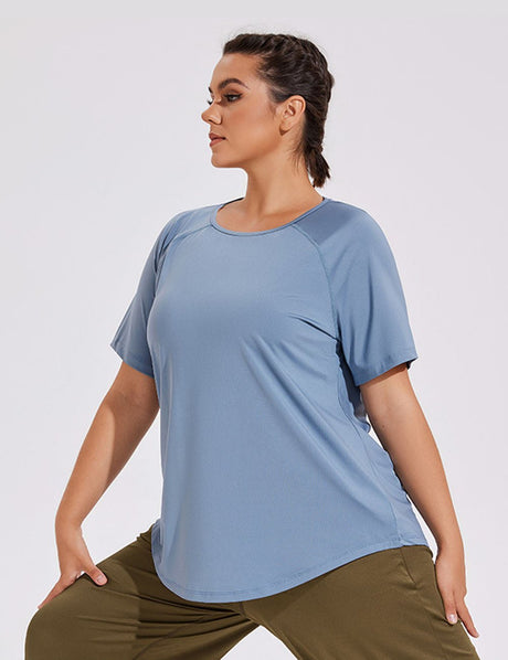 Women Plus Size Lightweight Breathable Quick Dry Yoga Top | PRUSES - PRUSES