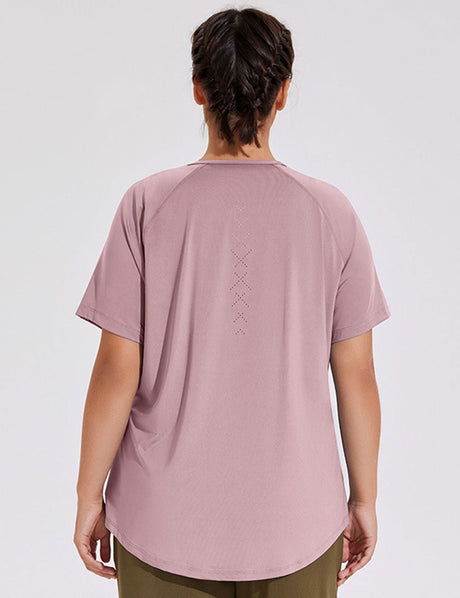 Women Plus Size Lightweight Breathable Quick Dry Yoga Top | PRUSES - PRUSES