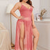 Women Plus Size Long Mesh Babydoll Chemise - PRUSES