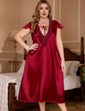 Women Plus Size Long Satin Nightgown | PRUSES - PRUSES