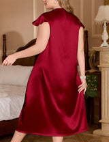 Women Plus Size Long Satin Nightgown | PRUSES - PRUSES