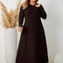 Women Plus Size Long Sleeve Hooded Sweatshirt Dress - PRUSES