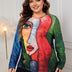Women Plus Size Long Sleeve Print Oversized T-Shirts - PRUSES