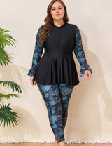 Women Plus Size Long Sleeve Surf Swimsuit | PRUSES - PRUSES