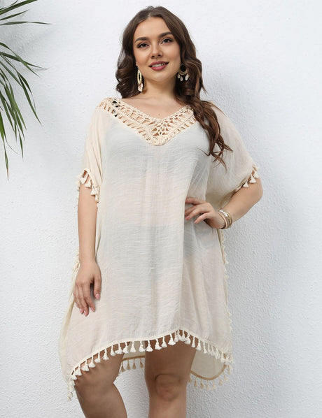 Women Plus Size Loose Backless Cover Up | PRUSES - PRUSES