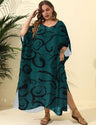 Women Plus Size Loose Double Slit Cover Up Beach Vacation | PRUSES - PRUSES