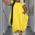 Women Plus Size Loose Pockets Elegant Maxi Dress - PRUSES