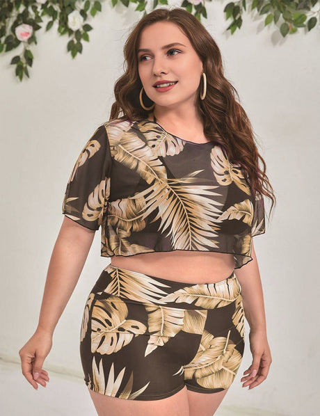 Women Plus Size Mesh Bikini Three Piece Set | PRUSES - PRUSES