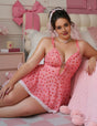 Women Plus Size Mesh Printed Babydoll | PRUSES - PRUSES