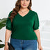Women Plus Size Mesh Sleeves Short Sleeve T-Shirt | PRUSES - PRUSES