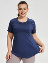 Women Plus Size Mesh Yoga Shirt Breathable Slim Sports Tops | PRUSES - PRUSES